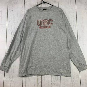 USC‎ Trojans Shirt Men XL Gray Jones & Mitchell NCAA Long Sleeve New